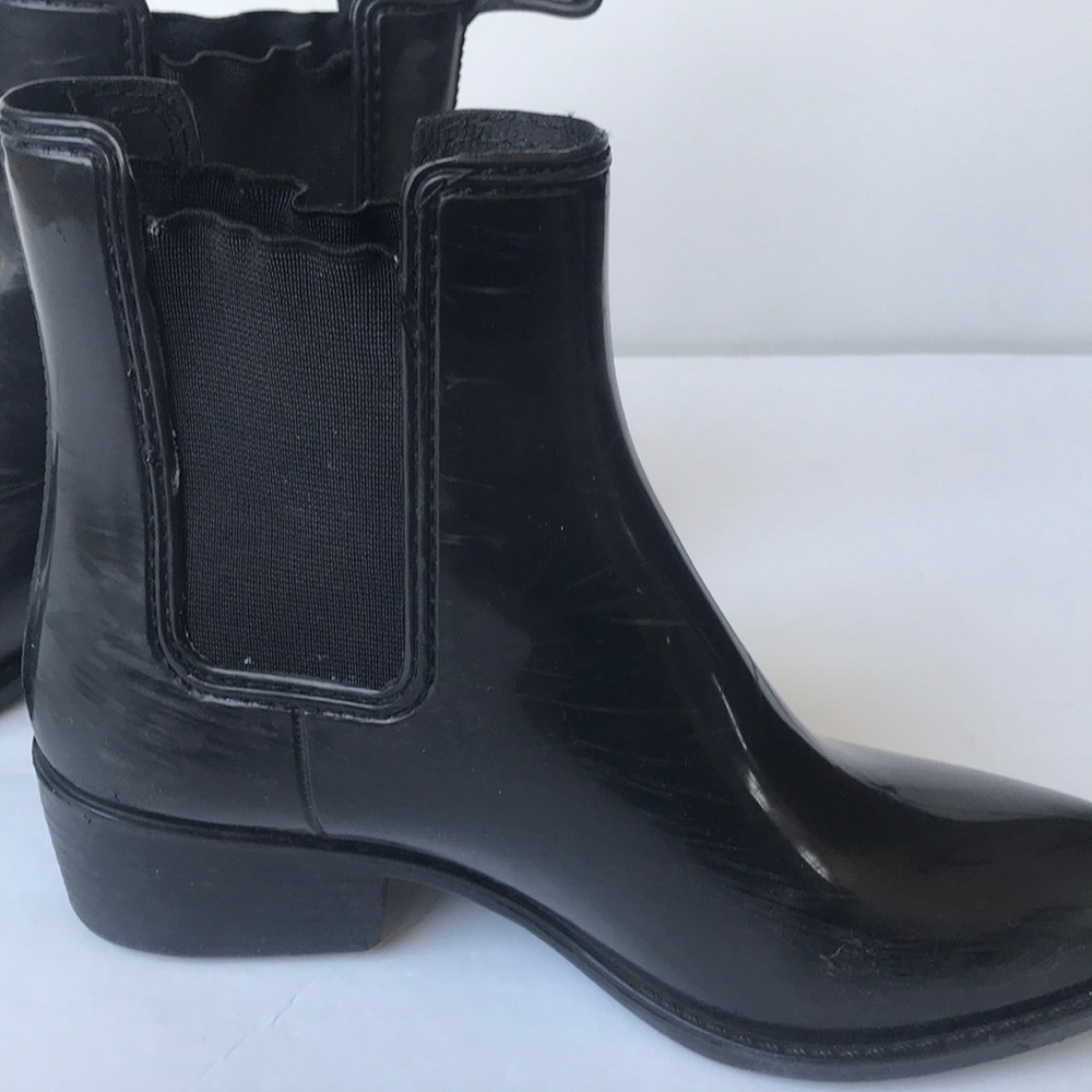 Jeffrey Campbell black ankle rain boots booties 8 - Picture 5 of 8